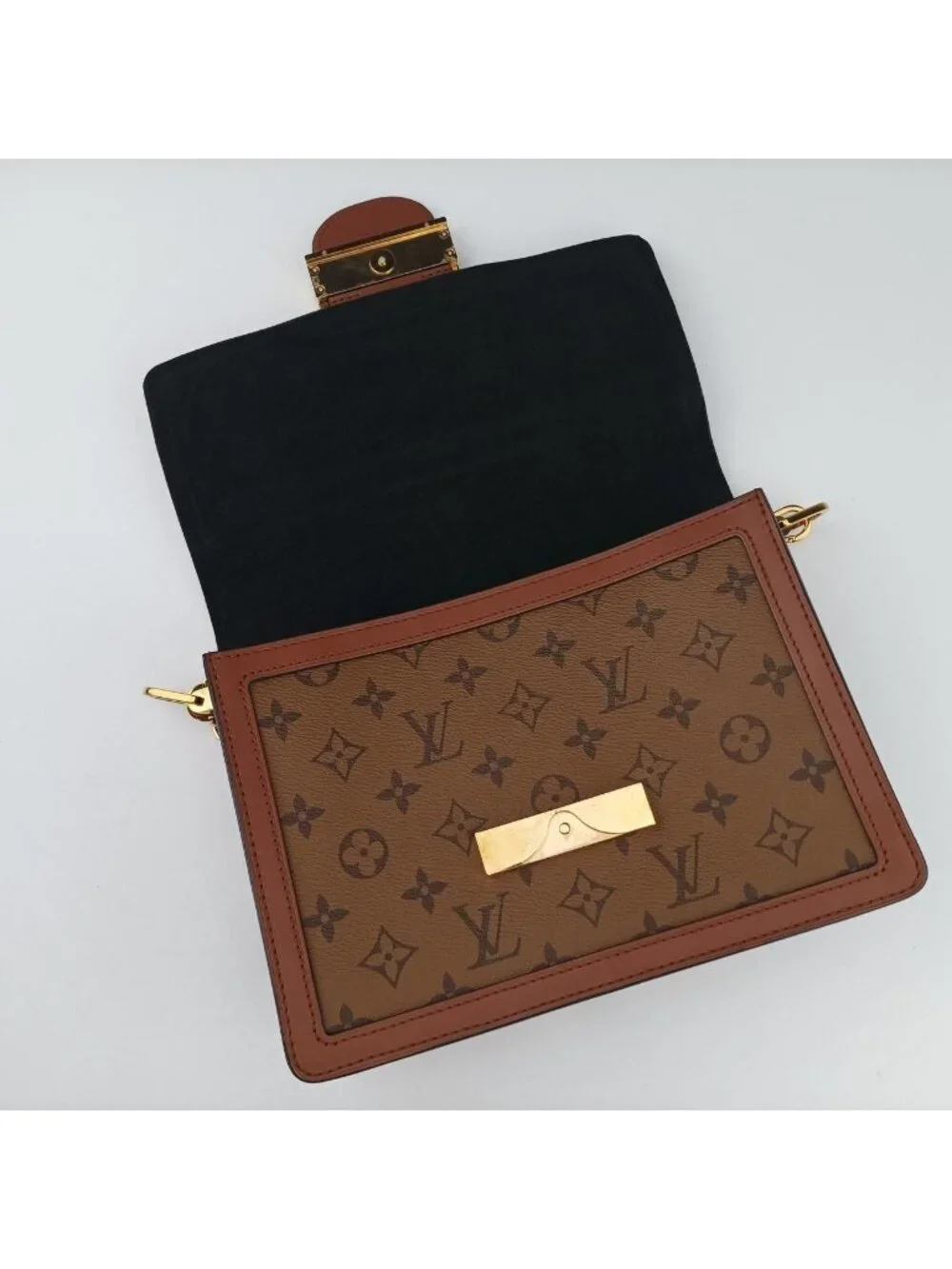 Louis Vuitton Dauphine Monogram Brown Reverse Shoulder Bag